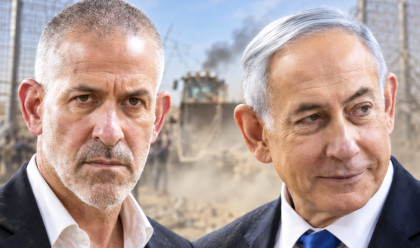 בנימין נתניהו, רונן בר (צילום: בינה מלאכותית)
