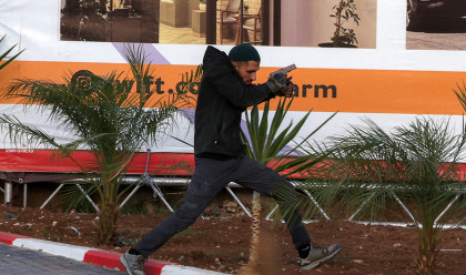אחד המחבלים מהפיגוע בצומת יהודה (צילום: HAZEM BADER / AFP via Getty Images)