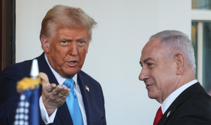 טראמפ ונתניהו בבית הלבן (צילום: רויטרס)