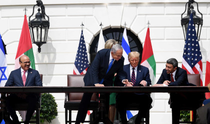 מעמד החתימה על הסכמי אברהם  (צילום: אבי אוחיון, לע"מ)