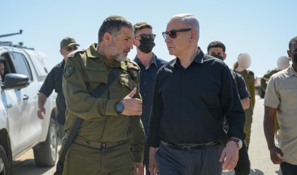 בנימין נתניהו, האלוף דוד זיני  (צילום: מעיין טואף/ לע"מ)