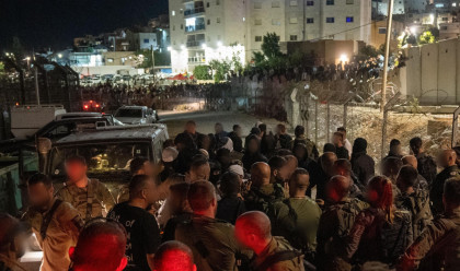 התקהלות אלימה בגבול סוריה (צילום: דובר צה"ל)