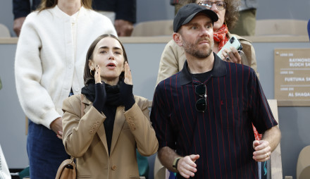 לילי קולינס ובעלה צ׳ארלי (צילום: Jean Catuffe/Getty Images)