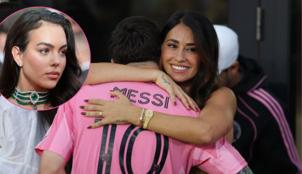 אנטונלה ומסי, ג'ורג'ינה רודריגז (צילום:  Maddie Meyer/Getty Images,Laurent Hou / Hans Lucas / AFP via Getty Images)