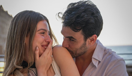 היא אמרה כן! תום חיימוב ושחר צ'רנס מאורסים (צילום: אורן אטדגי )