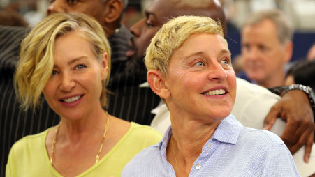 אלן דג'נרס ובת זוגה פורשיה דה רוסי (צילום: Richard Rodriguez/Getty Images)