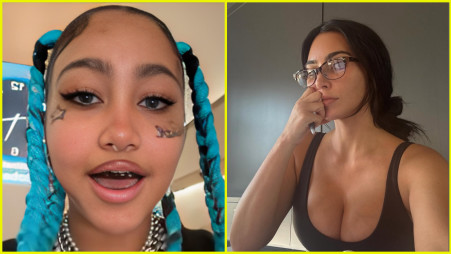 קים קרדשיאן, נורת' ווסט (צילום: מתוך אינסטגרם,מתוך טיקטוק)