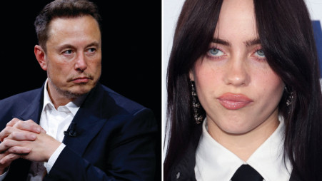 אילון מאסק ובילי אייליש (צילום: רויטרס)