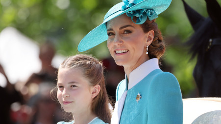 קייט מידלטון והנסיכה שארלוט  (צילום:  Neil Mockford/Getty Images)