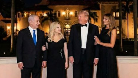 דונלד ומלניה טראמפ וביבי ושרה נתניהו (צילום: צילום מסך אינסטגרם)