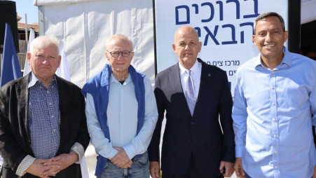 אלון דוידי, אלי גליקמן, דויד גרוסמן ויאיר סרוסי (צילום: סיון פרג')