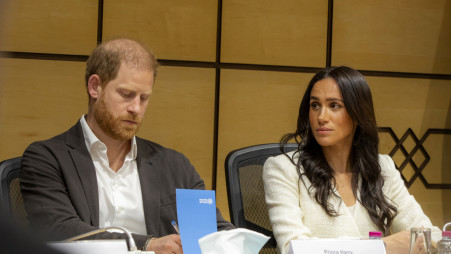 הנסיך הארי ומייגן מרקל (צילום:  World Helath Organisation via Getty Images)