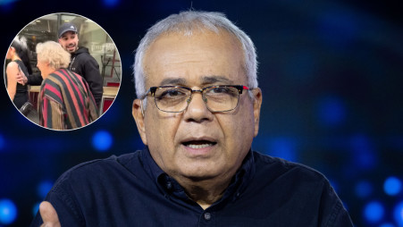 אמנון לוי, אשתו ומרדכי דוד (צילום: מרכזי: Yonatan Sindel/Flash90, עיגול: צילום מסך אינסטגרם)