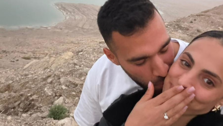 לינוי אשרם ובן הזוג מאורסים (צילום: פרטי)