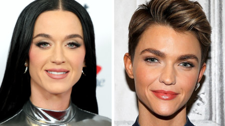 קייטי פרי ורובי רוז (צילום: Arturo Holmes/Getty Images for iHeartRadio, Photo by Dominik Bindl/Getty Images)