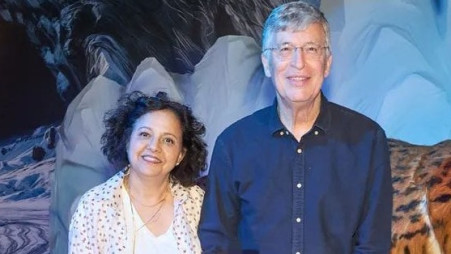 אבשלום קור ואשתו (צילום: שוקה כהן)