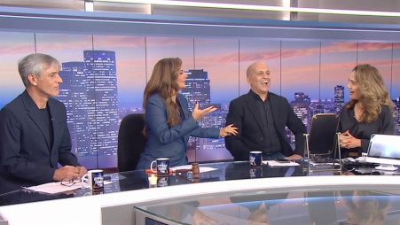 מימין: איילת גייר, ברק סרי, אופירה אסייג ואלי אוחנה (צילום: צילום מסך קשת 12)