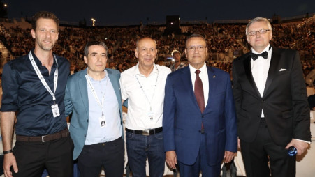 סרגיי לוזניצה, משה ליאון, דני מימראן, רוני מהדב-לוין ואור סיגולי (צילום: סיון פרג')