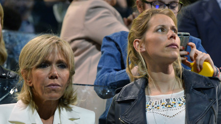 טיפאין אוזייר ובריז'יט מקרון (צילום: Aurelien Meunier/Getty Images)