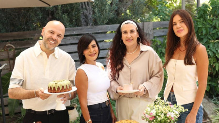 רון יוחננוב, קרין גורן, נטלי דדון ומימי נאמן נפגשו לקראת החג (צילום: אור גפן)