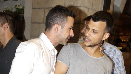 אסי עזר, אלברט אסקולה (צילום: אלירן אביטל)