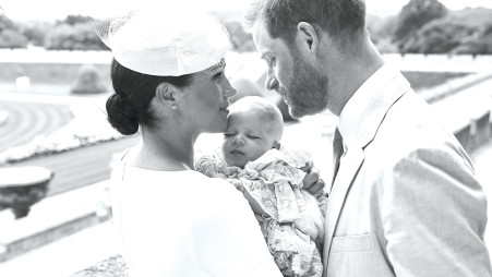 מייגן מרקל, הנסיך הארי ובנם ארצ'י  (צילום: רויטרס)