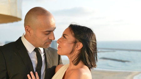 מאיה בוסקילה, עוזי אזולאי (צילום: תמיר ברגיג)