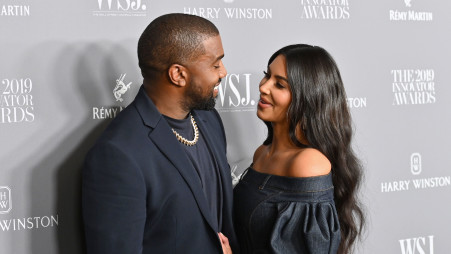 קים קרדשיאן, קניה ווסט (צילום: ANGELA WEISS GettyImages)