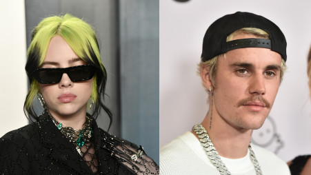 ג'סטין ביבר, בילי אייליש (צילום: gettyimages)