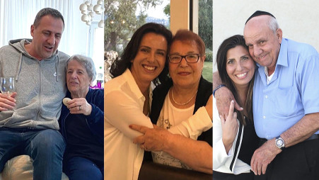 מועלם יצחק ואתי אלישקוב, אסתר נבון וסתוית נבון, יהודית זיני וערן זיני (צילום: פרטי)