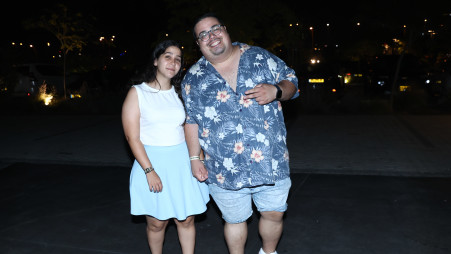 אוראל צברי וארוסתו (צילום: אלירן אביטל)