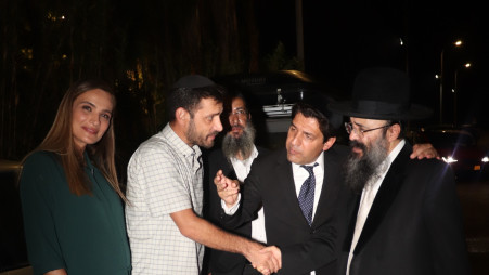 אילנית לוי, אלירז שדה, הרב איפרגן, מרדכי חסידים (צילום: אור גפן)