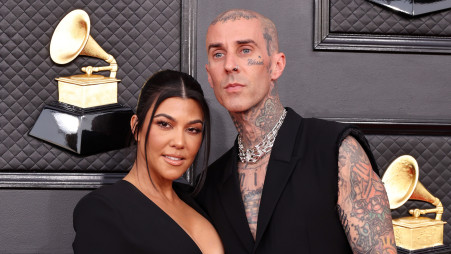 קורטני קרדשיאן, טרוויס בארקר (צילום: Amy Sussman Getty Images)