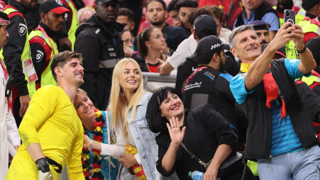 משפחת גרציג וטיבו קורטואה במונדיאל (צילום: Getty images)