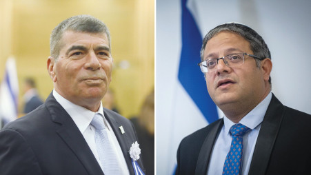 איתמר בן גביר, גבי אשכנזי (צילום: מרק ישראל סלם,יונתן זינדל פלאש 90)