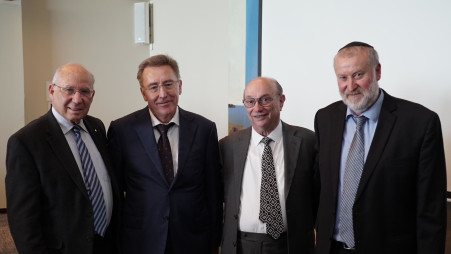 אביחי מנדלבליט, גדעון המבורגר, אורס בוכר ויעקב פרנקל (צילום: דרור יצחק)