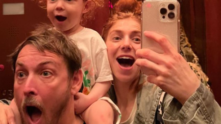 אסף זמיר, מאיה ורטהיימר ובתם אסיה (צילום: צילום מסך אינסטגרם)