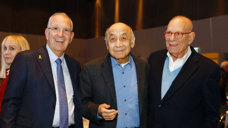 רמי אונגר, יצחק סוארי ושמשון הראל (צילום: אוהד הרכס,יעל אילן,איתי בלסון,מכון ויצמן למדע)