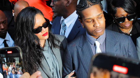 אייסאפ רוקי וריהאנה בבית המשפט (צילום: רויטרס)