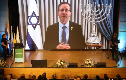 נשיא המדינה בכנס הקיבוצים בתל חי (צילום: אמנון גוטמן)