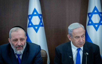 בנימין נתניהו, אריה דרעי (צילום: יונתן זינדל, פלאש 90)