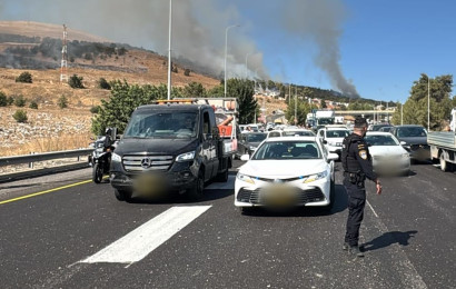 מטח לאזור צפת (צילום: דוברות המשטרה)