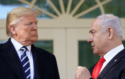 בנימין נתניהו, דונלד טראמפ (צילום:  REUTERS/Kevin Lamarque)