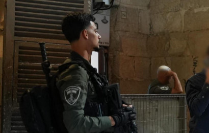 שוטר מג"ב, זירת הפיגוע בירושלים (צילום: דוברות המשטרה)