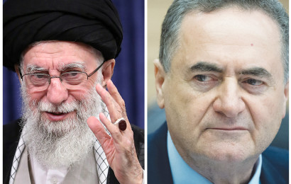 חמינאי, ישראל כ"ץ (צילום: רויטרס,יונתן זינדל פלאש 90)