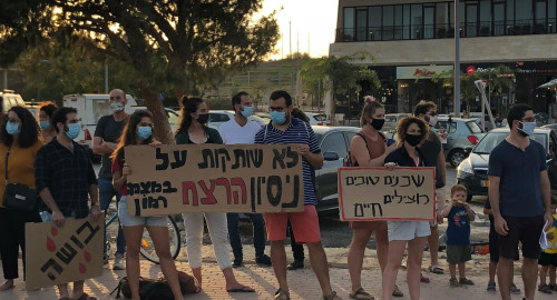 ההפגנה במצפה רמון (צילום: דרור ישראל)