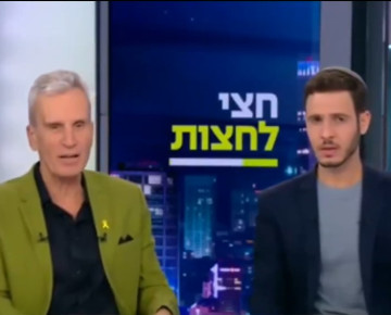 אברי גלעד בתכנית עם יאיר שרקי (צילום: צילום מסך קשת 12)