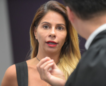 ענבל אור בדיון בבית המשפט אבשלום ששוני