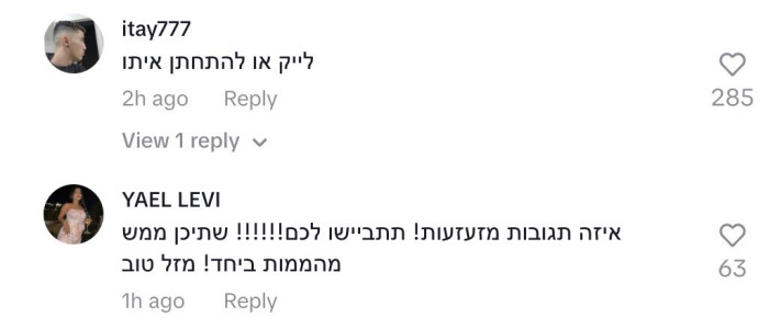 תגובות ללידה של אליקו, לירז ארז (צילום: צילום מסך מתוך טיקטוק)