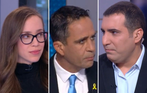 עמליה דואק, אלמוג בוקר, ירון אברהם (צילום: צילום מסך חדשות 12)